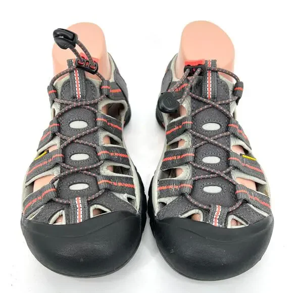 Keen Womens Newport H2 Closed Toe Waterproof Adjustable Sandals Gray Orange Sz 8 - Picture 2 of 8